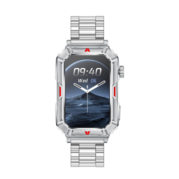 Smart Bracelet With Sleep Detection And Steel Strap Bt5.2 Silver Activity Trackers