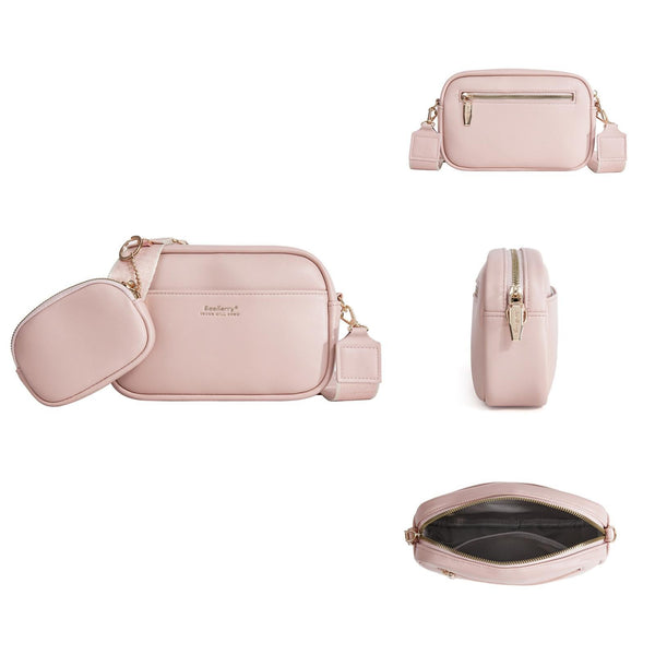 Small Square Pu Crossbody Bag For Women High Capacity Pink Women's Bags & Handbags