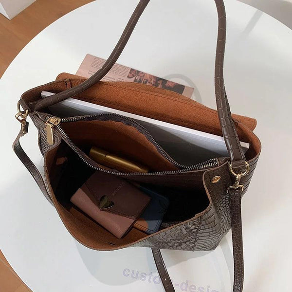 Stylish Winter Crossbody Tote Bag For Women Coffee Women's Bags & Handbags