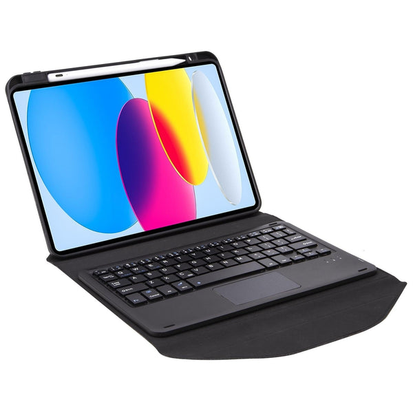 Bluetooth Keyboard Leather Tablet Case With Pen Slot And Touchpad Pink Keyboards