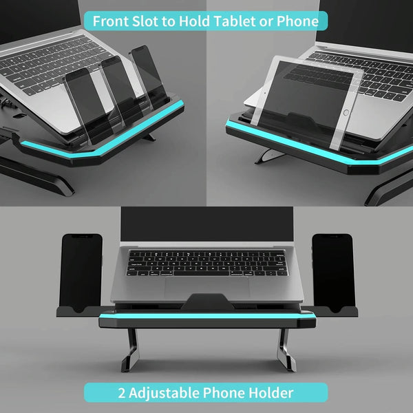 Laptop Stand With 9 Levels Of Lighting Pink Stands Holders & Car Mounts