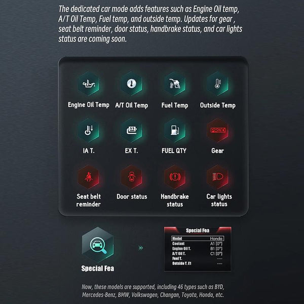 Car Obd Hud Lcd Speedometer Clear Display Thai Version Other Instruments & Gauges