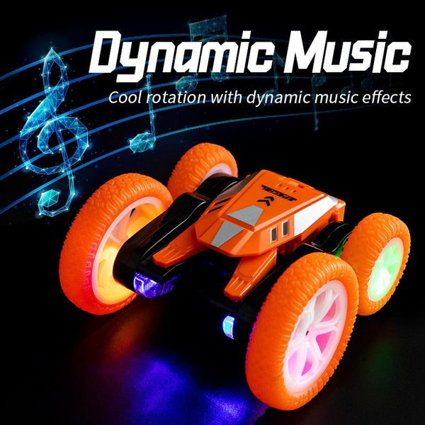 Flower Rc Car With Music Stunt Street Dance Orange Rc Model Vehicles