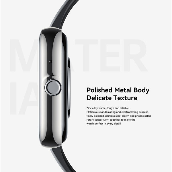 1.96 Screen Inch Smart Watch With Bt Call & Heart Rate Graphite Black Smart Watches