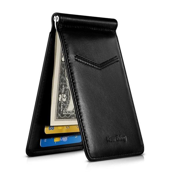 Ultra Thin Rfid Card Holder For Men Secure Multi Id Leather Case Carbon Fiber Wallets