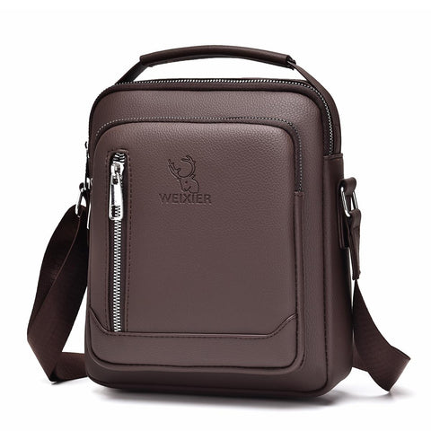 Men Multifunctional Crossbody Bag Versatile Single Shoulder Carry Brown Bags