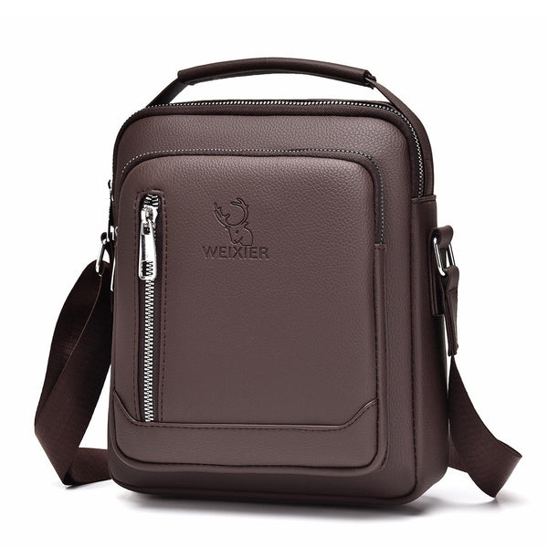 Men Multifunctional Crossbody Bag Versatile Single Shoulder Carry Brown Bags