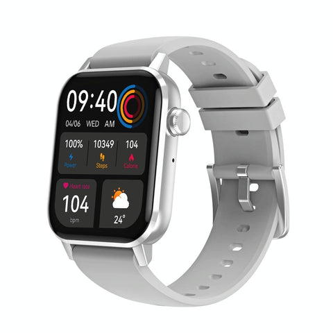 1.69 Inch Multifunctional Heart Rate Smart Watch Silver Smart Watches