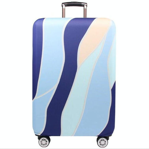 18 21 Inch Travel Suitcase Dust Covers Elastic & Abrasion Resistant Blue Ripple Other Travel Accessories