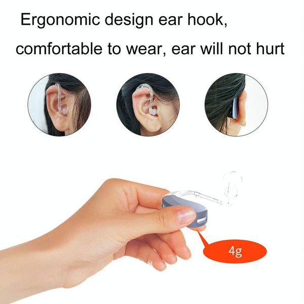 Digital Elderly Hearing Aid Rechargeable Sound Amplifier Black Metal Blue Other Health Care