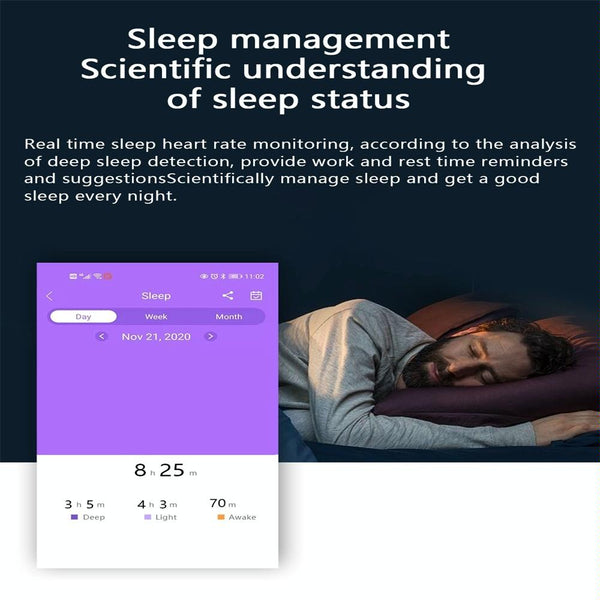 Waterproof Smart Watch With Heart / Bp Oxygen Sleep Monitoring Ip68 Silver Smart Watches
