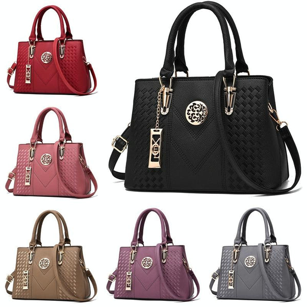 Women Leather Messenger Handbag Stylish And Functional Gray Women's Bags & Handbags