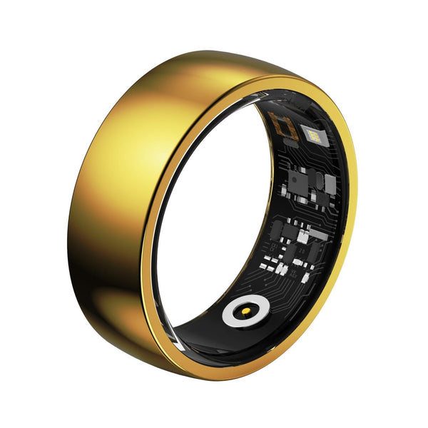 Smart Ring For Health Monitoring And Family Care Size 22 Gold Activity Trackers