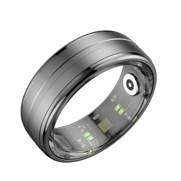 Smart Ring With Heart Rate Blood Oxygen & Sleep Monitoring Size 12 Gold Activity Trackers