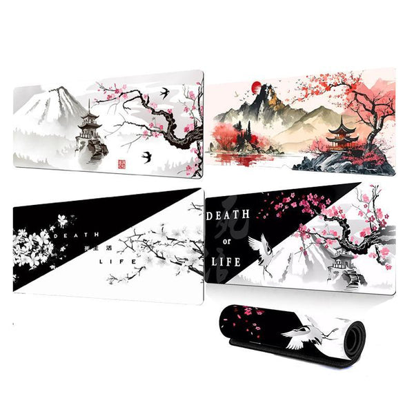 Cherry Blossom Ink Painting Mouse Pad Non Slip Pattern 3 300X600x2mm Mouse Pads & Wrist Rests