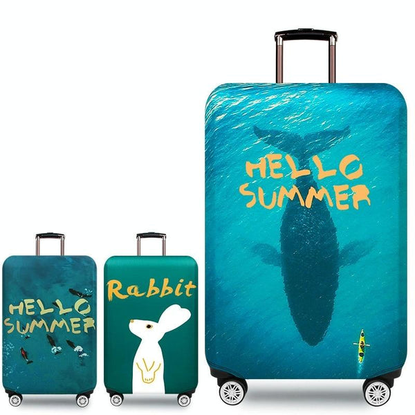 Protective Cover For Trolley Luggage Durable And Dustproof Large Size Deep Sea Whale Other Luggage