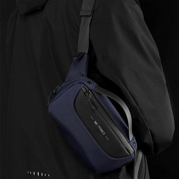 Multi Functional Men Crossbody Bag Outdoor Sports Waist With Shoulder Strap Grey Bags