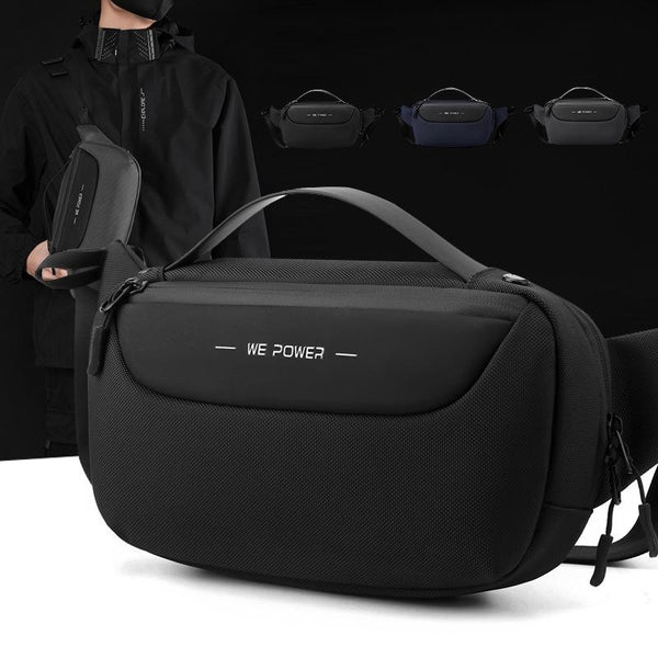 Multi Functional Men Crossbody Bag Outdoor Sports Waist With Shoulder Strap Grey Bags