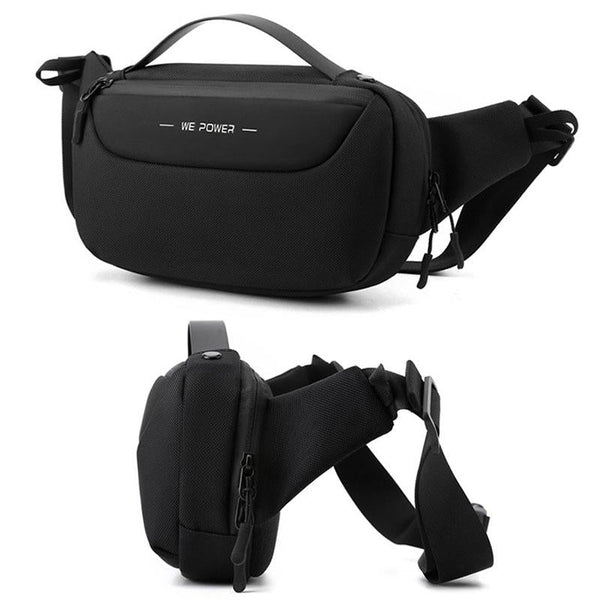 Multi Functional Men Crossbody Bag Outdoor Sports Waist With Shoulder Strap Grey Bags