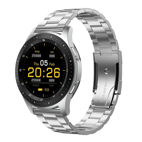 Waterproof Smart Bracelet With Touch Screen Bluetooth Call And Heart Rate Monitor Silver Smart Watches