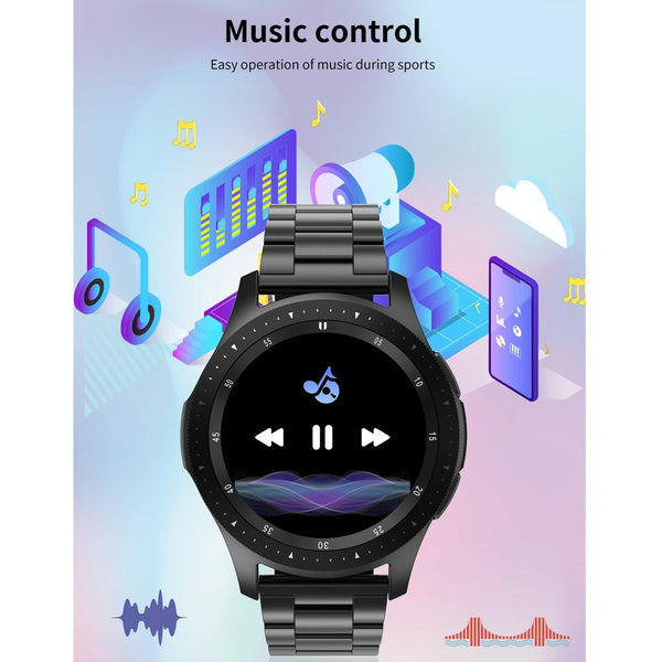 Waterproof Smart Bracelet With Touch Screen Bluetooth Call And Heart Rate Monitor Silver Smart Watches