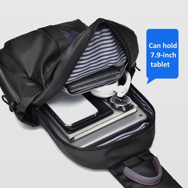 Lightweight Waterproof Men Chest Bag Cycling Shoulder Grey Bags