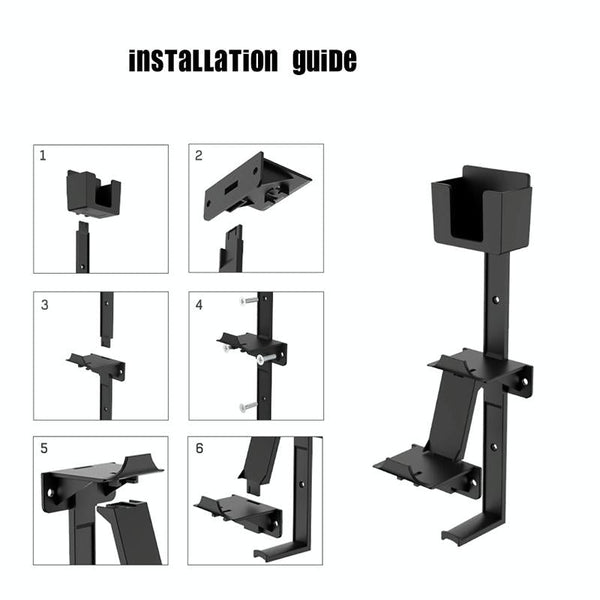 Multi Platform Earphone Wall Hook With Remote Control For Gaming Consoles Black Mounts & Stands