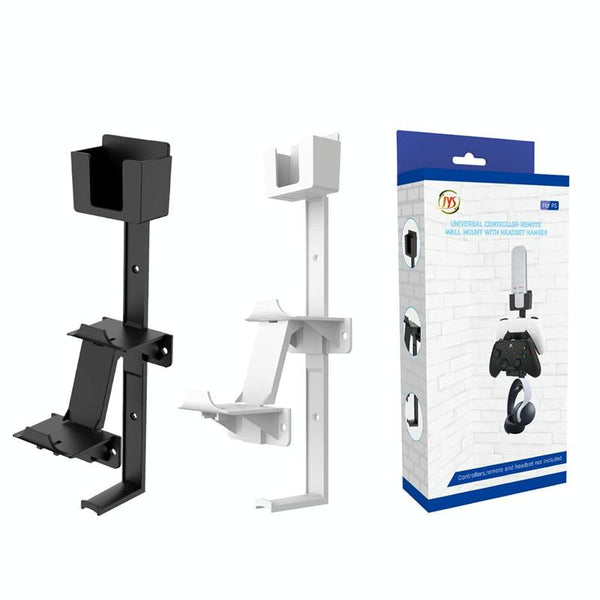 Multi Platform Earphone Wall Hook With Remote Control For Gaming Consoles Black Mounts & Stands