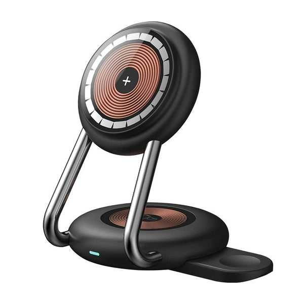 15W 3 In Transparent Magnetic Wireless Charger White Chargers & Cradles