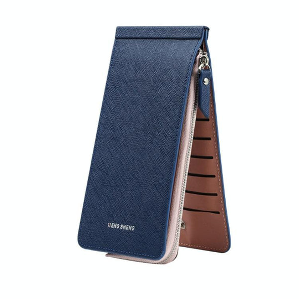 Ultra Thin Multi Card Wallet Function Holder Dark Blue Wallets