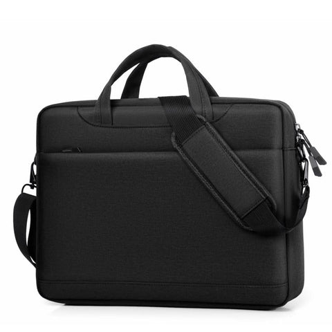 Thickened Airbag Laptop Messenger Bag 14.1 Inches Black Bags