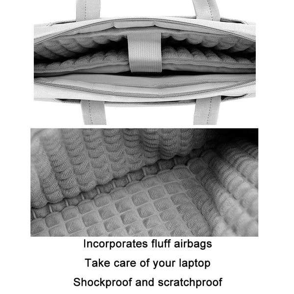 Thickened Airbag Laptop Messenger Bag 14.1 Inches Black Bags