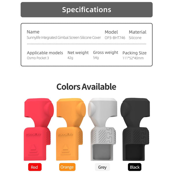 Silicone Protective Case For Dji Pocket 3 Red Camera Cases Bags & Covers