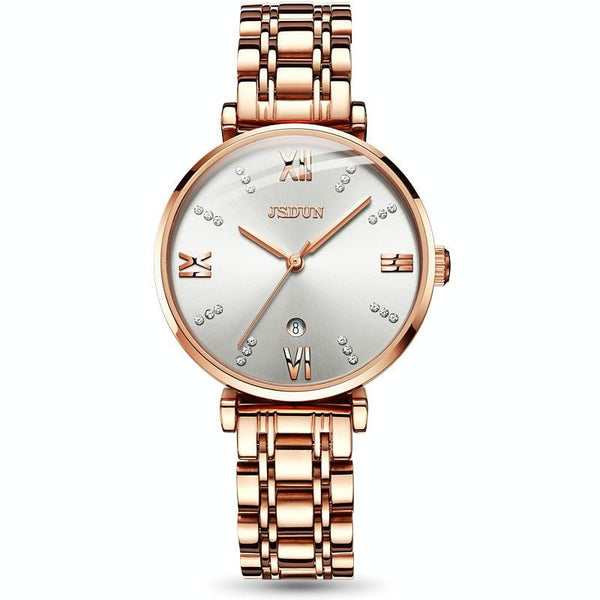 Stylish Waterproof Quartz Watch For Women Ultra Thin Design White Watches