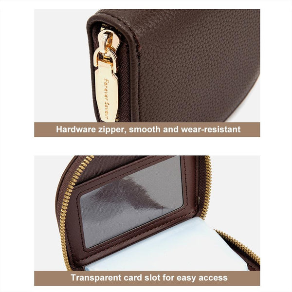 Large Capacity Semicircular Embroidery Id Card Holder Pink Business Card Holders