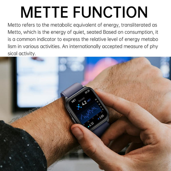 1.91 Inch Ip67 Waterproof Silicone Band Smart Watch Support Ecg / Non Invasive Blood Glucose Measurement Blue Smart Watches