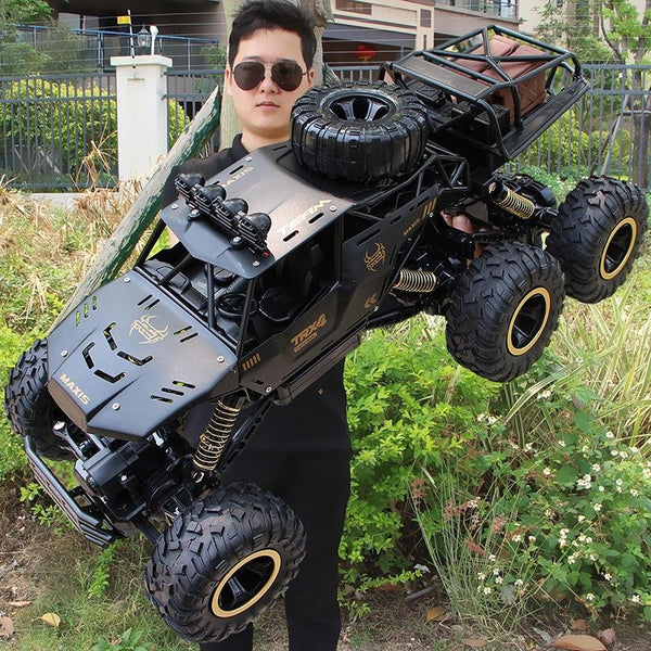 4Wd Oversized Alloy Six Wheel Vehicle Rc Car Gold Rc Model Vehicles