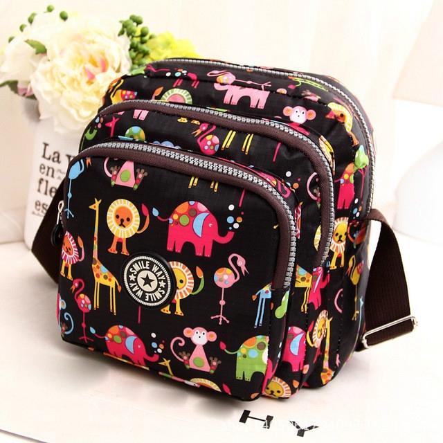 Waterproof Nylon Multilayer Crossbody Bag For Women Animal Pattern Women's Bags & Handbags