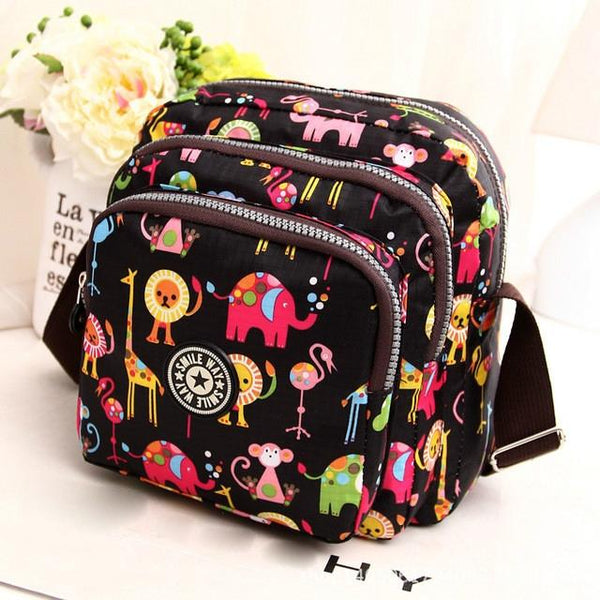 Waterproof Nylon Multilayer Crossbody Bag For Women Animal Pattern Women's Bags & Handbags