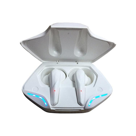 Tws G11 Bluetooth 5.0 Low Latency Stereo Gaming Earphone With Cool Led White Earbuds