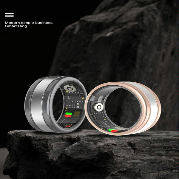 Smart Ring With Heart Rate Blood Oxygen Sleep & Sports Modes Size 11 Gold Activity Trackers