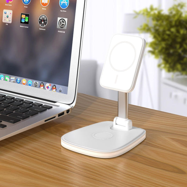 15W Multifunctional Desktop Wireless Charger White Chargers & Cradles