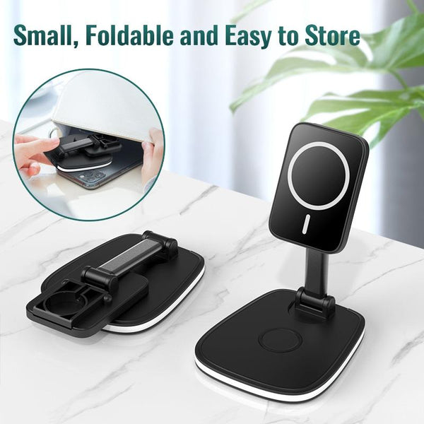 15W Multifunctional Desktop Wireless Charger White Chargers & Cradles