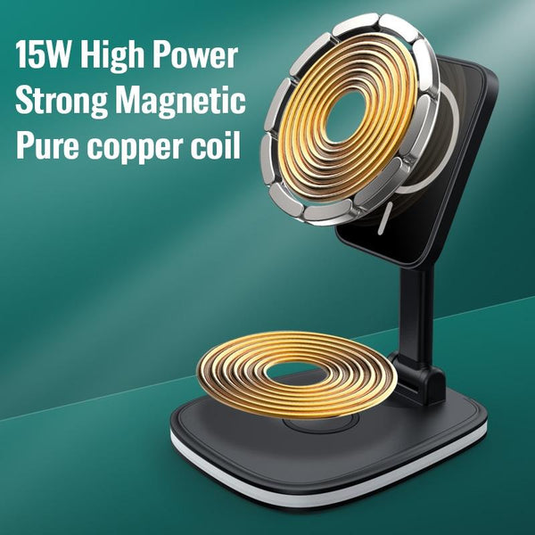 15W Multifunctional Desktop Wireless Charger White Chargers & Cradles