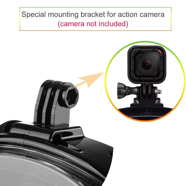 Full Dry Silicone Diving Mask For Adults Double Tube Black/Blue Masks