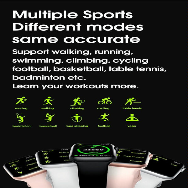 1.75 Inch Ips Smart Watch Waterproof Temp / Heart Bp Sleep Monitoring White Smart Watches