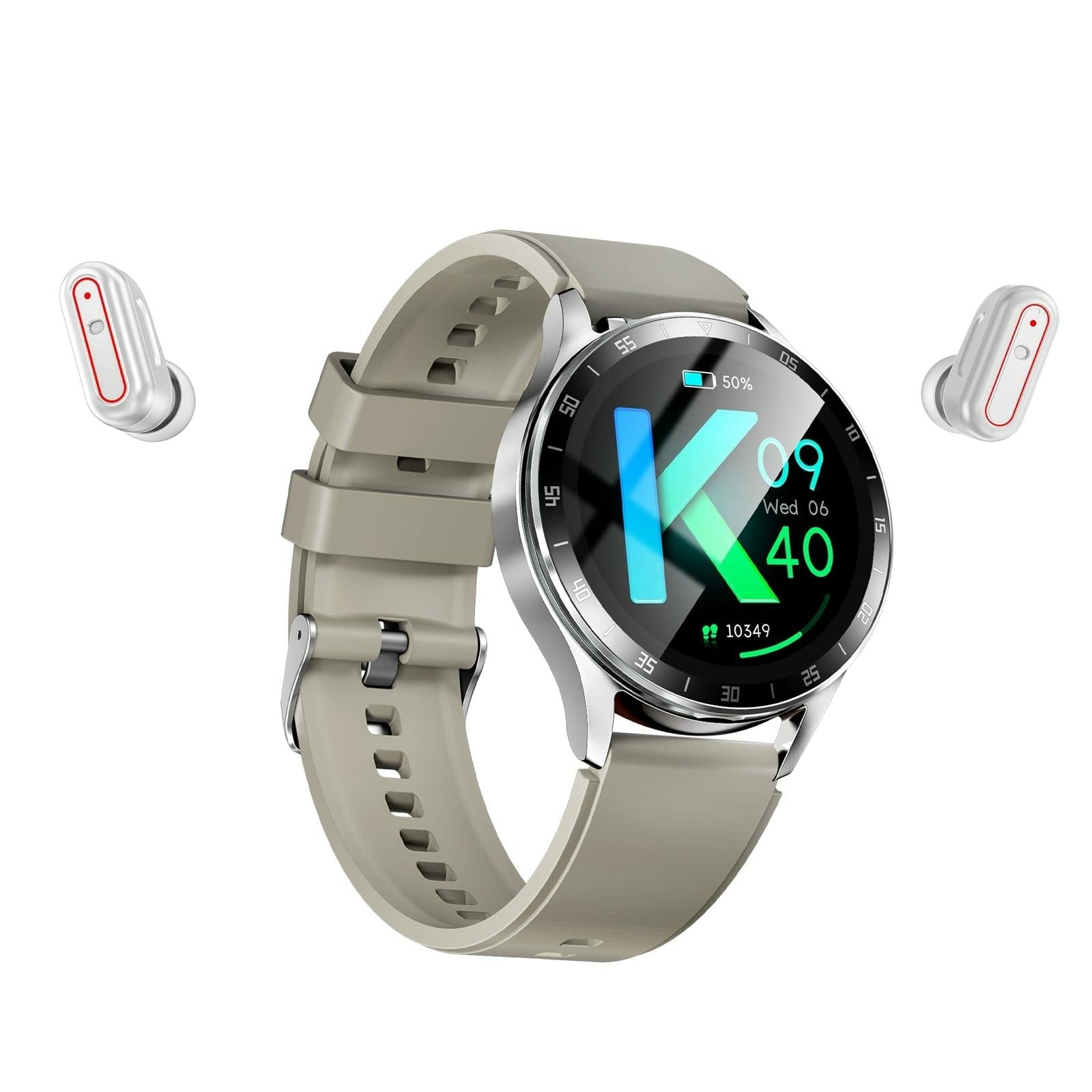 1.39 Inch Waterproof Bracelet Support Bluetooth Call / Nfc Heart Rate Silver Smart Watches