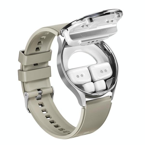 1.39 Inch Waterproof Bracelet Support Bluetooth Call / Nfc Heart Rate Silver Smart Watches