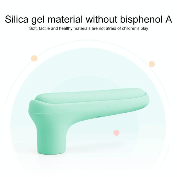 Childproof Silicone Door Handle Protector Anti Collision Guard Light Green Other Baby Proofing
