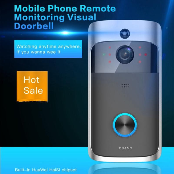 Smart Wifi Video Doorbell With Night Vision Remote Monitoring Smart Doorbells